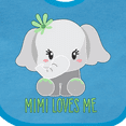 thumbnail image 4 of Inktastic Mimi Loves Me Cute Elephant Boys or Girls Baby Bib, 4 of 4