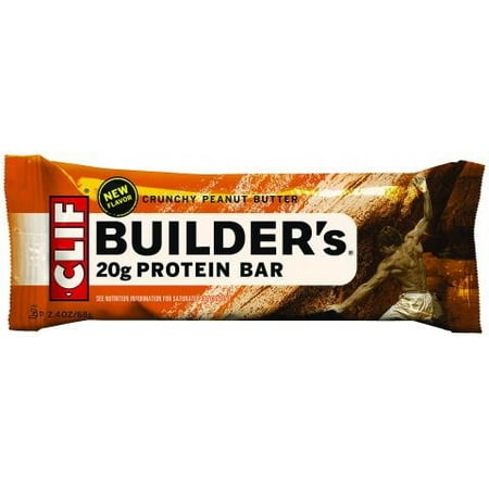 Clif Builder's ® Beurre d'Arachide Croquant Barre de protéines de 12 à 2,4 onces. wrappers