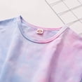 thumbnail image 5 of NZRVAWS 18 Months Toddler Baby Girls Outfits Set 24 Months Girls Short Sleeve Tie-dyed Top Shorts Set 2PCS Set, 5 of 9