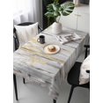 thumbnail image 2 of Golden Grey Tree Rectangle Tablecloth, Oil Painting Forest Abstract Art Waterproof & StainResistant Tablecloth, Washable Oil-proof Table Cover for Dining/Party/Wedding/Camping/Buffet 60x120 In, 2 of 9