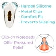 thumbnail image 5 of GMS Optical 17mm PVC Clip-On Replacement Nose Pads for Sunglasses, Eyeglasses & Other Eyewear (5 Pair, Clear), 5 of 6