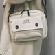 thumbnail image 4 of Bolso bandolera informal de lona, bolso bandolera de moda para estudiantes, chicas y damas (blanco), 4 of 6