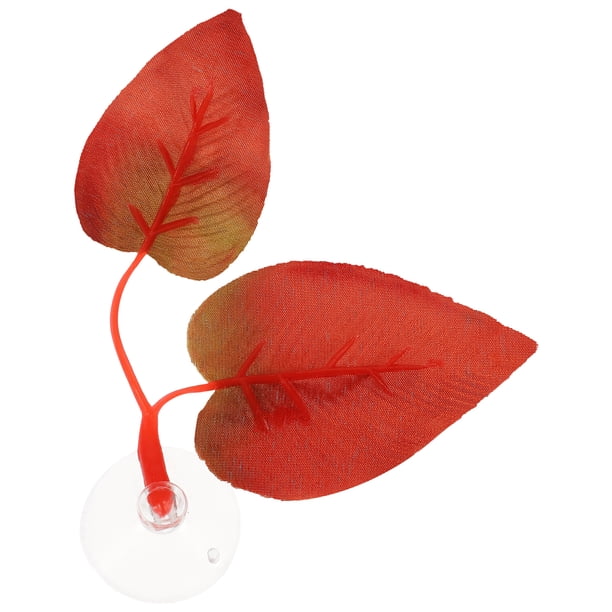 KAKOWELY Almohadilla decorativa de hojas artificiales para pecera Almohadilla ligera de hojas para peces Betta Almohadilla de hojas de descanso para peces Betta