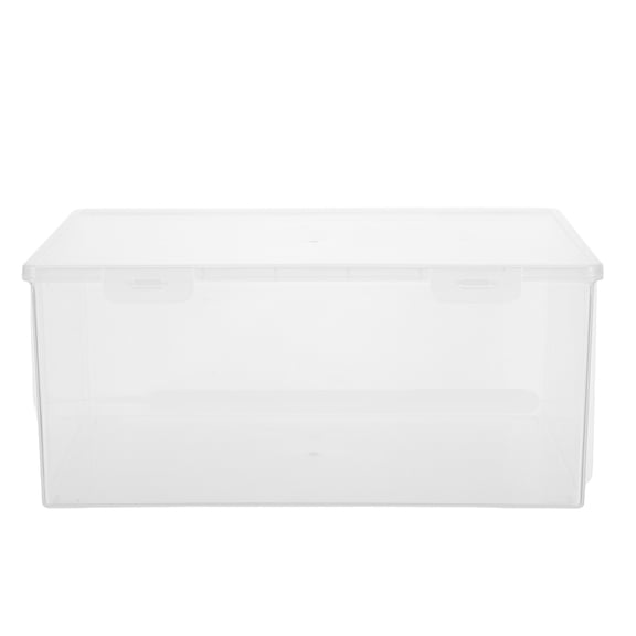 STOBOK Hard Plastic Clear Cd Organizer Box with Space Saving Stackable Feature