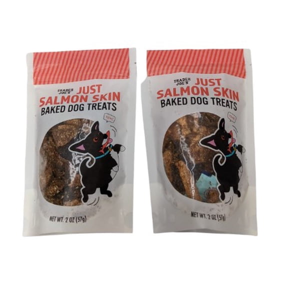 Trader Joe's Just Salmon Skin Baked Dog Treats x 2 pack