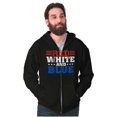 thumbnail image 5 of Proud American Red White and Blue USA Zip Up Hoodie Men's Women's Brisco Brands X, 5 of 6