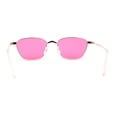 thumbnail image 2 of Lunettes de Soleil Rectangulaires Rétro Mod Indi Dapper à Monture Métallique Or Rose, 2 of 4