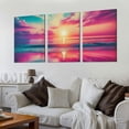 thumbnail image 2 of Beach Sunset Print, Beach Wall Art, Tropical Print, The Sun Setting Over The Water With Waves, Sunset Art Print, Clouds In A Night Sky, Canvas, Art Prints, Wall Art Decor, Wall, 2 of 4