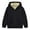 Black, variant on QQAMB Girls Hoodies Fleece Lined Zip Up Solid Color Jacket Loose Outerwear Sweatshirts Winter Warm Coats with Pockets,10 Years