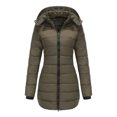 thumbnail image 4 of adviicd Womens Jacket Down Jacket Womens Winter Coat with Hood Warm Lightweight Thickened Packable Down Jacket (AG,XL), 4 of 5