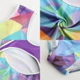 thumbnail image 3 of Geometric Figure Toddler Girls Ballet Leotard Kids Glitter Patchwork Sleeveless Sports Gymnastics Clothing Bodysuit Dance Suit, 3 of 5