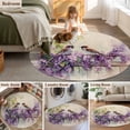 Flowers Birds Round Area Rug 3 FT, Small Kitchen Bathroom Mats, Spring ...