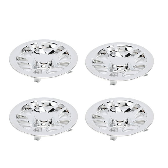 Wheel Rim Protector, Lightweight Easy To Install Chrome Plated 8 Inch Cart Hub Caps Glossy Surface for Cart