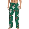 thumbnail image 2 of Kdxio Gingerbread Snowman Cookies Print Men's Sleep Pajama Pant Lounge Pants with Pockets, 2 of 8