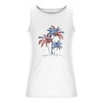 thumbnail image 4 of WREESH Patriotic Summer Tops Men's Sleeveless Crew Neck Tank Top with Graphic Print T-Shirts White, 4 of 4