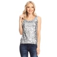 thumbnail image 1 of Womens Casual Vest equin Metallic Sparkly Cocktail Party Sleeveless Tank Top, 1 of 5