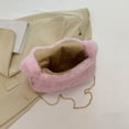 thumbnail image 3 of Bolsa Hobo De Felpa Bolso elegante con cadena para mujer, bolso esponjoso de piel sintética para axila con colgante, bolso para citas para mujer, 3 of 9