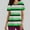 Green, variant on Kctiaxy Scrub Tops Summer Casual Short Sleeve Scrub Tops Women Fashionable Striped Printed Graphic V Neck T Shirts with Double Pockets