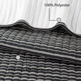 thumbnail image 3 of Mainstays Cotton-Rich T-Shirt Soft Jersey Quilt, Queen/Full, Reversible, Black Stripe, 3 of 8