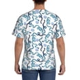 thumbnail image 3 of Bixox Men's Hand Drawn Snake Printed Short Sleeve Skinny Athletic T-Shirt, 3 of 6