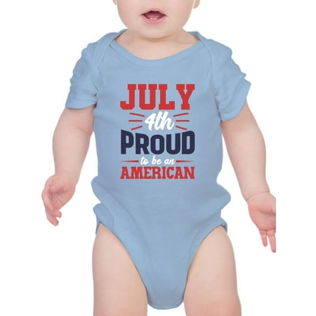 

July 4Th Proud American Bodysuit Infant -Image by Shutterstock 18 Months