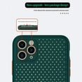 thumbnail image 4 of Heat Dissipation Phone Case, New Breathable Hollow Cellular Hole Heat Dissipation Case Full Back Camera Lens Protection Ultra Slim TPU Case Cover (Dark Green, Compatible with iPhone Xs Max), 4 of 7