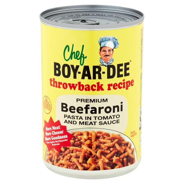 Chef Boyardee Throwback Recipe Premium Beefaroni Pasta In Tomato And Meat Sauce 15 Oz Walmart Com
