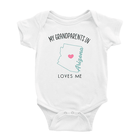 

My Grandparents In Arizona Loves Me Baby Bodysuits Unisex 12-18 Months