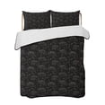 thumbnail image 2 of Black Flower, Twin Size Down Alternative Comforter, Lightweight Comforter Quilt Bedding Set with Pillow Shams Abstract Vintage Botanical Floral Plant All Seasons Bed Comforter Duvet Insert 68"x86", 2 of 7
