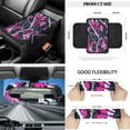 thumbnail image 6 of Jeiento Camo Hunting Front Car Seat Cover Full Set 12 PCS with Steering Wheel Cover Seatbelt Pad Armrest Pad Coasters Garbage Bins Rear View Mirror Cover Keychain Air Vent Storage Pouch Pink, 6 of 7