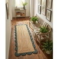 thumbnail image 3 of Sivi 2 x 5 Feet Handmade Scallop Braided Jute Rug - Natural Jute Runner Rug, 3 of 15