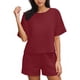 thumbnail image 2 of Conjunto Corto Casual para las Mujeres Manga Corta Bolsillo Pantalones Cortos Pantalones de Señoras Conjunto con Cuello Redondo Top, Ropa Casual de Verano, 2 of 6