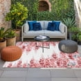 thumbnail image 2 of Red Wisteria Outdoor Rug for Patio/Deck/Porch, Non-Slip Large Area Rug 5 x 7 Ft, Sprinng Summer Pastoral Flowers Botanical Indoor Outdoor Rugs Washable Area Rugs, Reversible Camping Rug Carpet Runner, 2 of 8