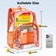 thumbnail image 2 of Mochila Vorspack de PVC transparente, resistente, naranja, 2 of 6