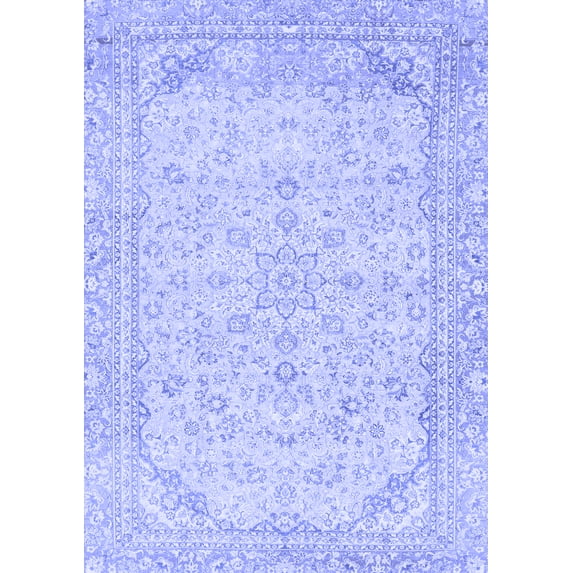 Ahgly Company Indoor Rectangle Abstract Blue Modern Area Rugs, 6' x 9'