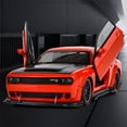 thumbnail image 4 of 1:32  Redeye Hellcat Alloy Musle Car Model Diecast Metal Sports Car Vehicles Model Sound Light Kids Toy Gift, 4 of 10