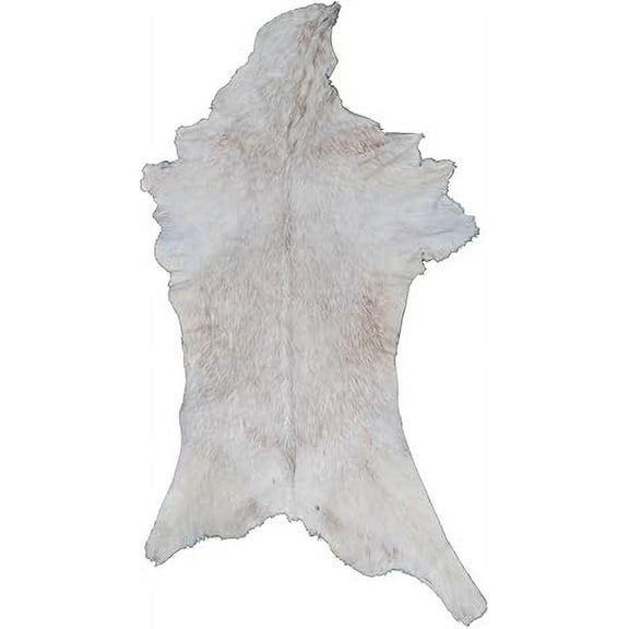 Genuine Brown and White Goat Skin Rug | Soft Hair-On Leather for Sophisticated Interiors