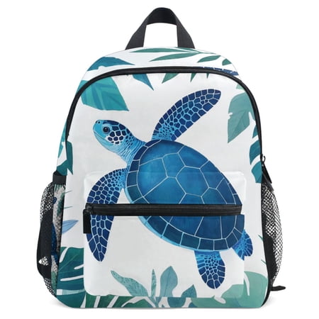 ALAZA Turtle Palm Leaves Pattern School Backpack Student Bookbag Mini Bag