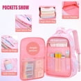 thumbnail image 3 of BUTIED Cute Butterfly Backpacks Wide Clamshell Opening Bookbag with Reflective Strips & Multiple Pockets, Waterproof Durable Daypack, 3 of 7