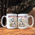 thumbnail image 3 of Happy New Year with Siberian Husky Fireworks Holiday Xmas Winter 2025 Mug Husky Dog Lover Gifts Coffee Tea Cup - 00025, 3 of 4
