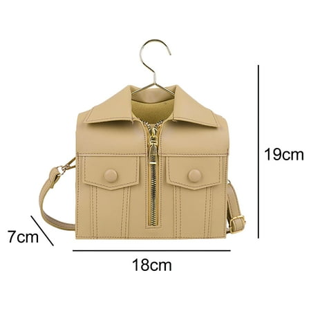 Shirt Shaped Shoulder Bag  Unique Clutch Handbag  Funny Leather Crossbody Tote Satchel  Perfect for Formal or Informal Occasions like Beach  Vacation  Beige