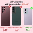 thumbnail image 3 of Compatible with Samsung Galaxy S22 Case with HD Screen Protector Shockproof Protection, Love Heart Plating Girly Women Cute Soft TPU Luxury Elegant Case for Galaxy S22 5G Case, Blue, 3 of 12