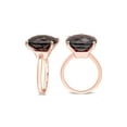 thumbnail image 3 of 15.00 Carat (Ctw) Garnet Cushion-Cut Solitaire Ring in 14K Rose Pink Gold for Women, 3 of 6