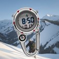 thumbnail image 4 of Reloj con hebilla de alpinismo con pantalla digital, luminoso, multifuncional, electrónico, para colgar, para trabajar, estudiar, cronógrafo, despertador, brújula, reloj de cintura, 4 of 6