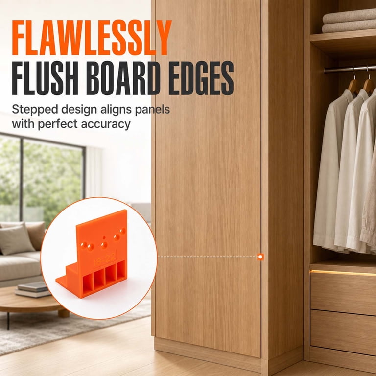 Adjustable Wardrobe Shelf Bracket Locator Step Clip Cabinet Positioning ...