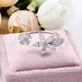 thumbnail image 3 of Dash Jewel 2 Ct Marquise Cut Diamond Ring - 14K White Gold Plated Floral Ring - Cluster Diamond Design Ring - Celebrate Your Love with This Elegant Piece - Timeless Keepsake for Special Occasions, 3 of 3