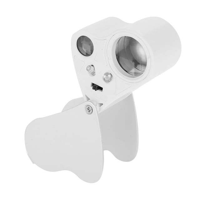 Double Lens Magnifier, Magnifier, Durable 30X 60X Double Lens Lightweight With A Slotted End For Home Coin Gems
