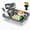 Black, variant on Couch Cup Holder, Silicone Couch Caddy with Cup Holder and 360° Phone Stand, Separable Couchs Organizer for Drinks, Snacks, Remote, Phone, Spill Proof for Bed Sofa Beach Organizer