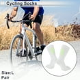 thumbnail image 2 of Calcetines de ciclismo Unique Bargains, secado rápido, absorbentes de sudor, anti-fricción, blancos, tamaño L, 1 par, letras luminosas R, 2 of 6