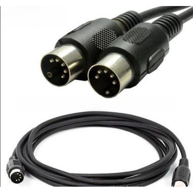 línea midi cable midi de cinco pines de doble cabezal teclado sintetizador batería electrónica órgano electrónico línea de edición musical